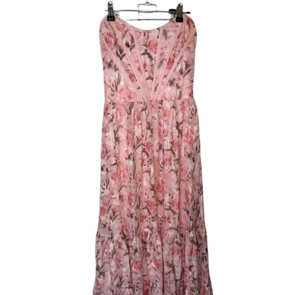 Lulus Elegant Pink Floral Maxi Dress - Picture 2 of 4